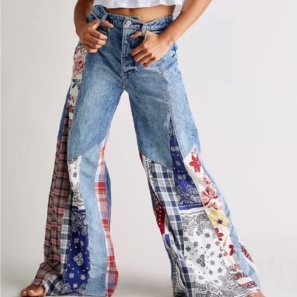 Free People Denim - Free People Cortez pieced jeans
